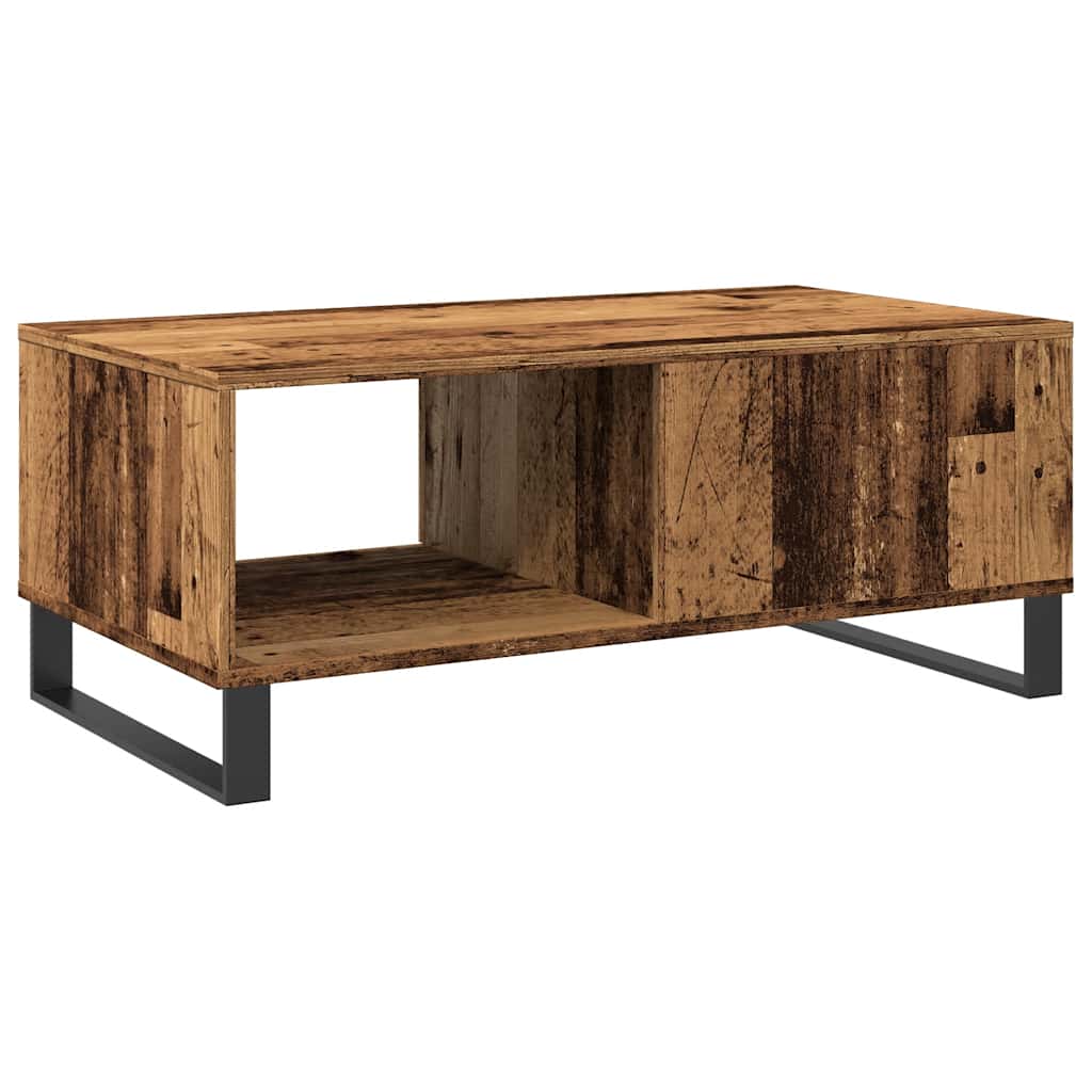 Table basse vieux bois 90x50x36,5 cm bois d'ingénierie - XIOS