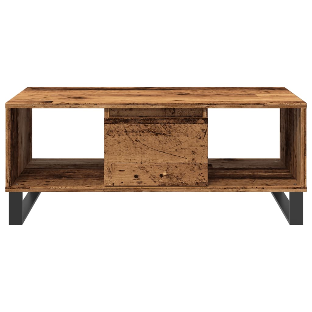 Table basse vieux bois 90x50x36,5 cm bois d'ingénierie - XIOS