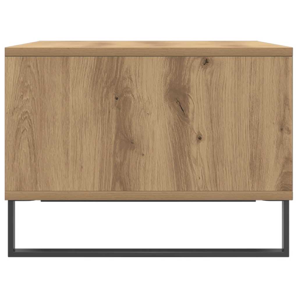Table basse chêne artisanal 90x50x36,5 cm bois d'ingénierie - XIOS