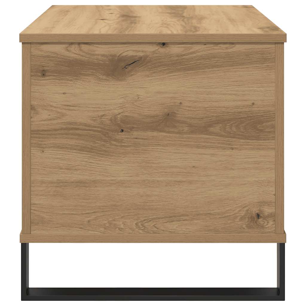 Table basse chêne artisanal 60x44,5x45 cm bois d'ingénierie - XIOS