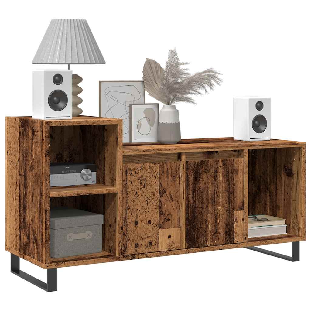 Meuble TV vieux bois 100x35x55 cm bois d'ingénierie - XIOS