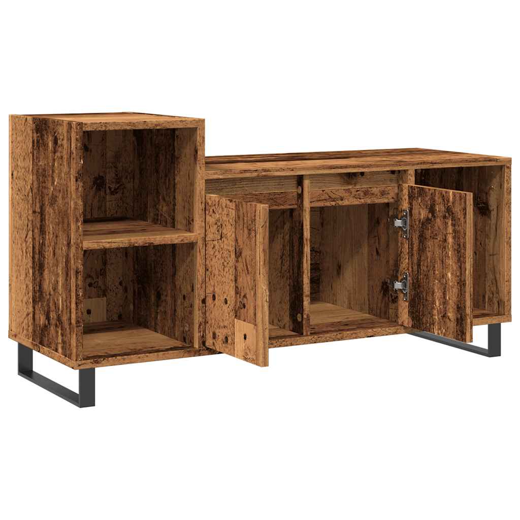 Meuble TV vieux bois 100x35x55 cm bois d'ingénierie - XIOS