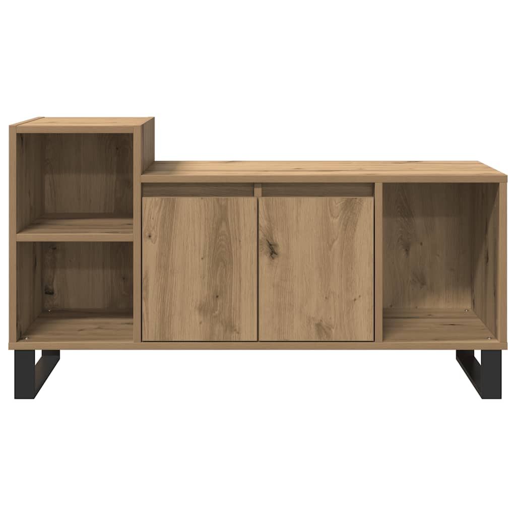 Meuble TV chêne artisanal 100x35x55 cm bois d'ingénierie - XIOS