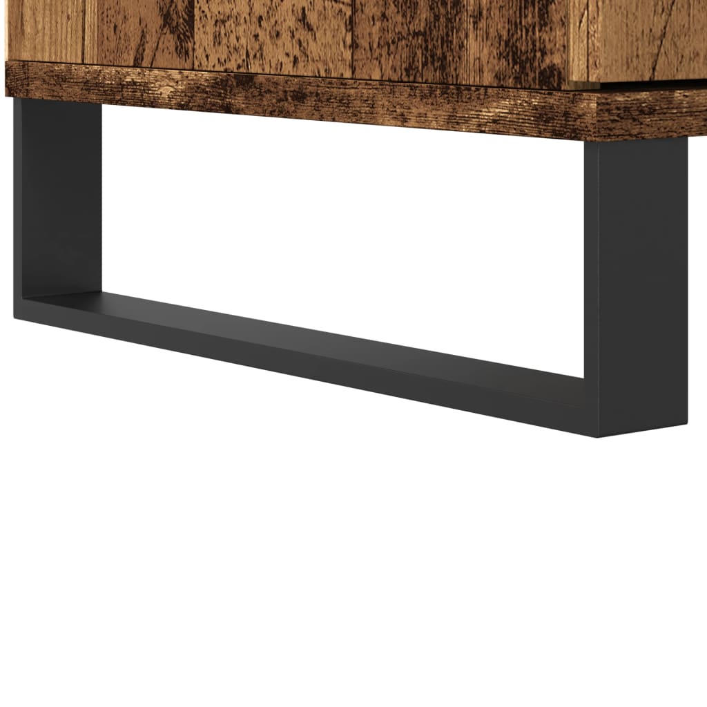 Buffet haut vieux bois 60x36x110 cm bois d'ingénierie - XIOS