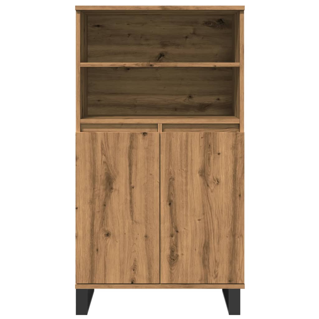 Buffet haut chêne artisanal 60x36x110 cm bois d'ingénierie - XIOS