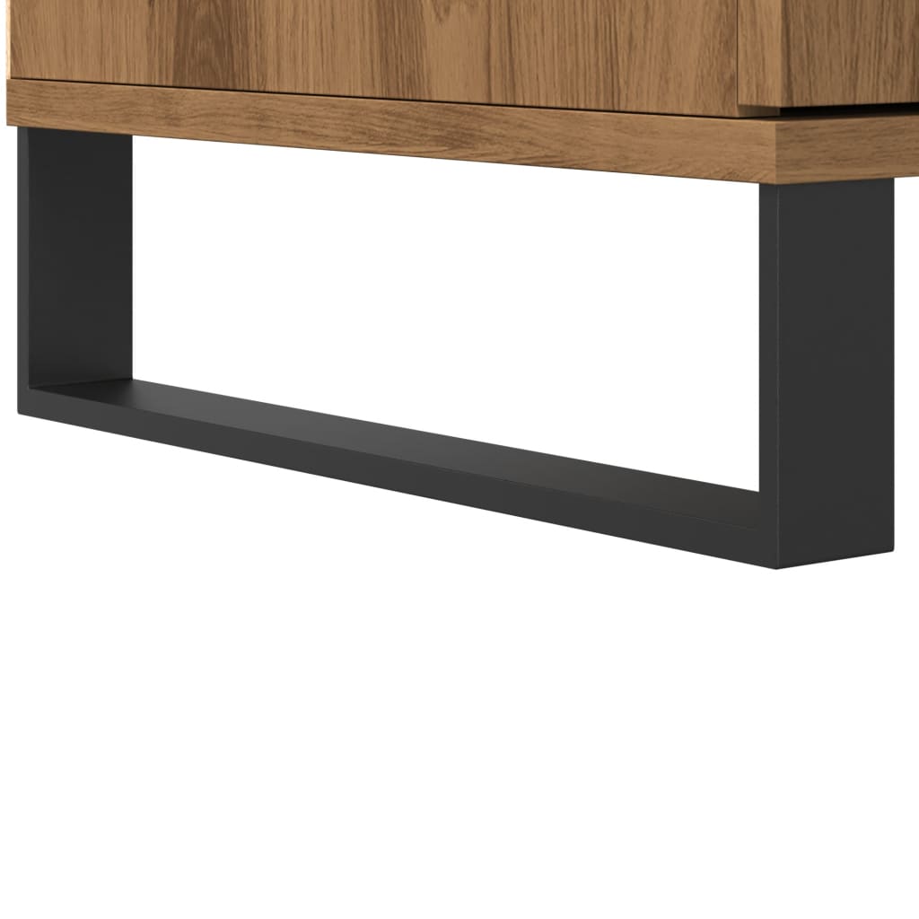 Buffet haut chêne artisanal 60x36x110 cm bois d'ingénierie - XIOS