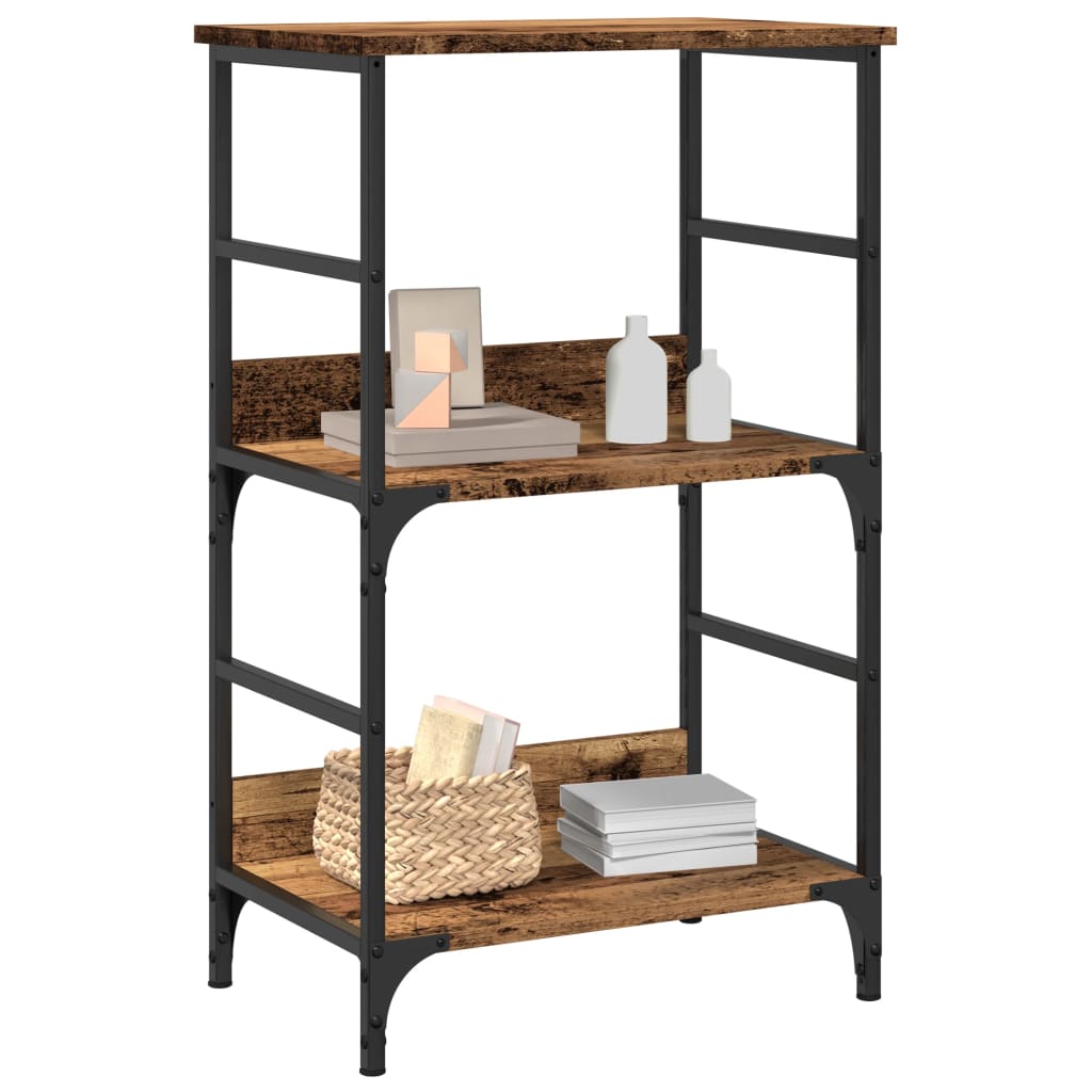 Bibliothèque vieux bois 50x33x82 cm bois d'ingénierie - XIOS
