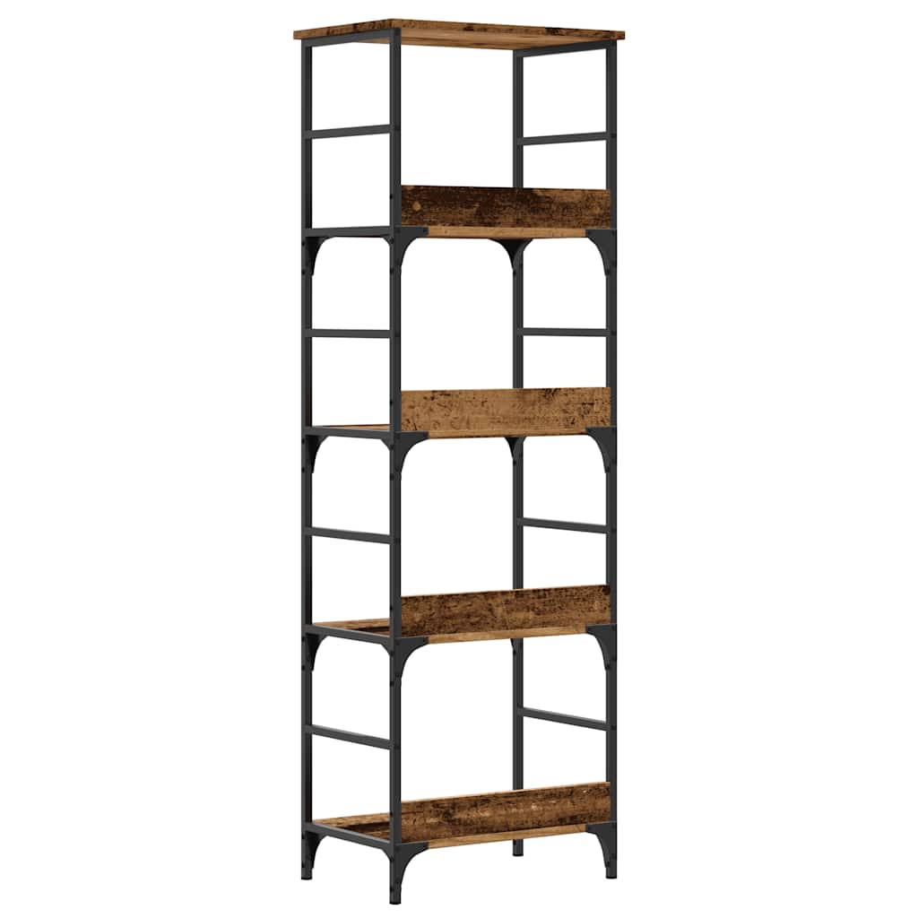 Bibliothèque vieux bois 50x33x153 cm bois d'ingénierie - XIOS