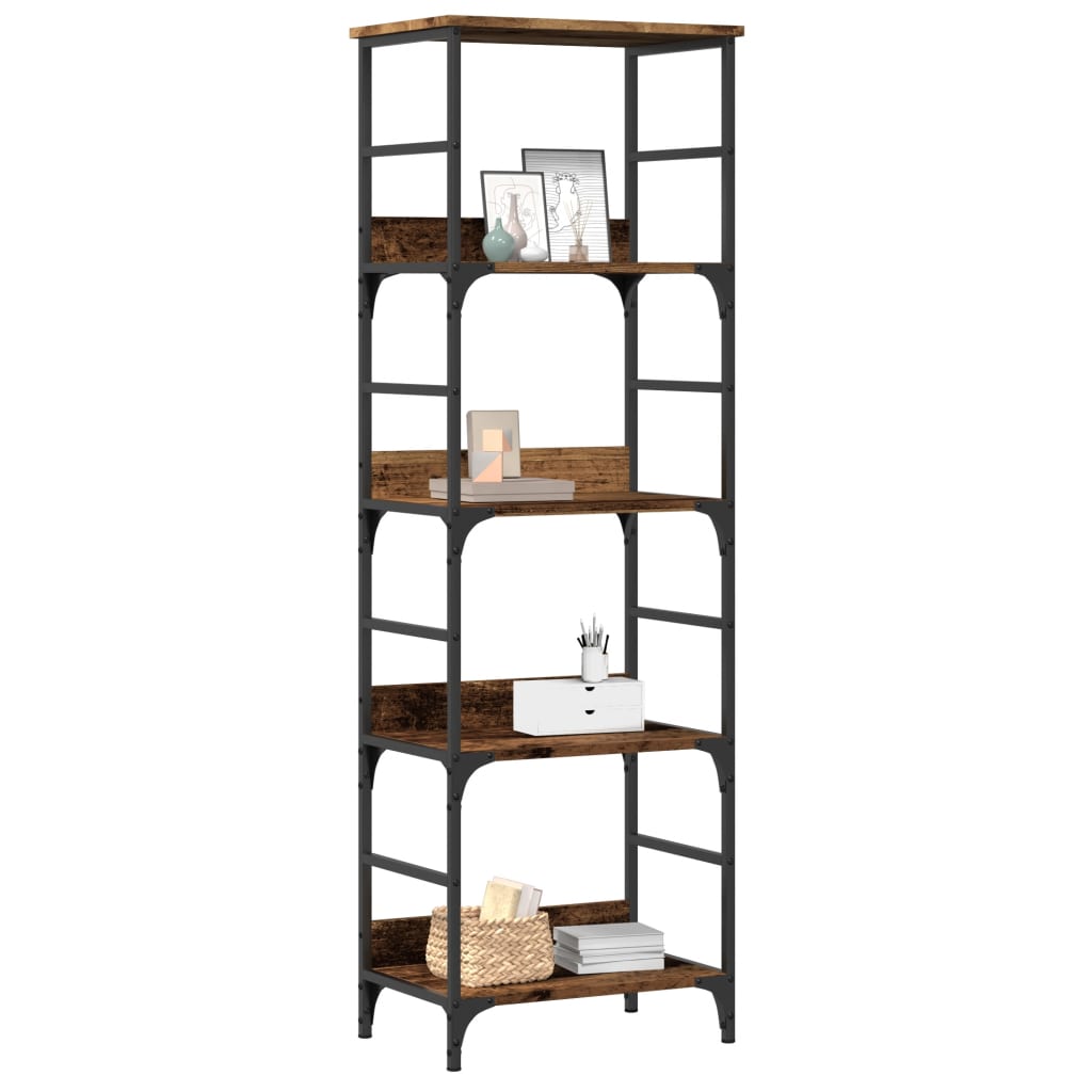 Bibliothèque vieux bois 50x33x153 cm bois d'ingénierie - XIOS