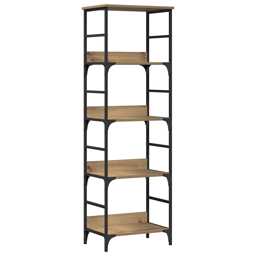 Bibliothèque chêne artisanal 50x33x153 cm bois d'ingénierie - XIOS