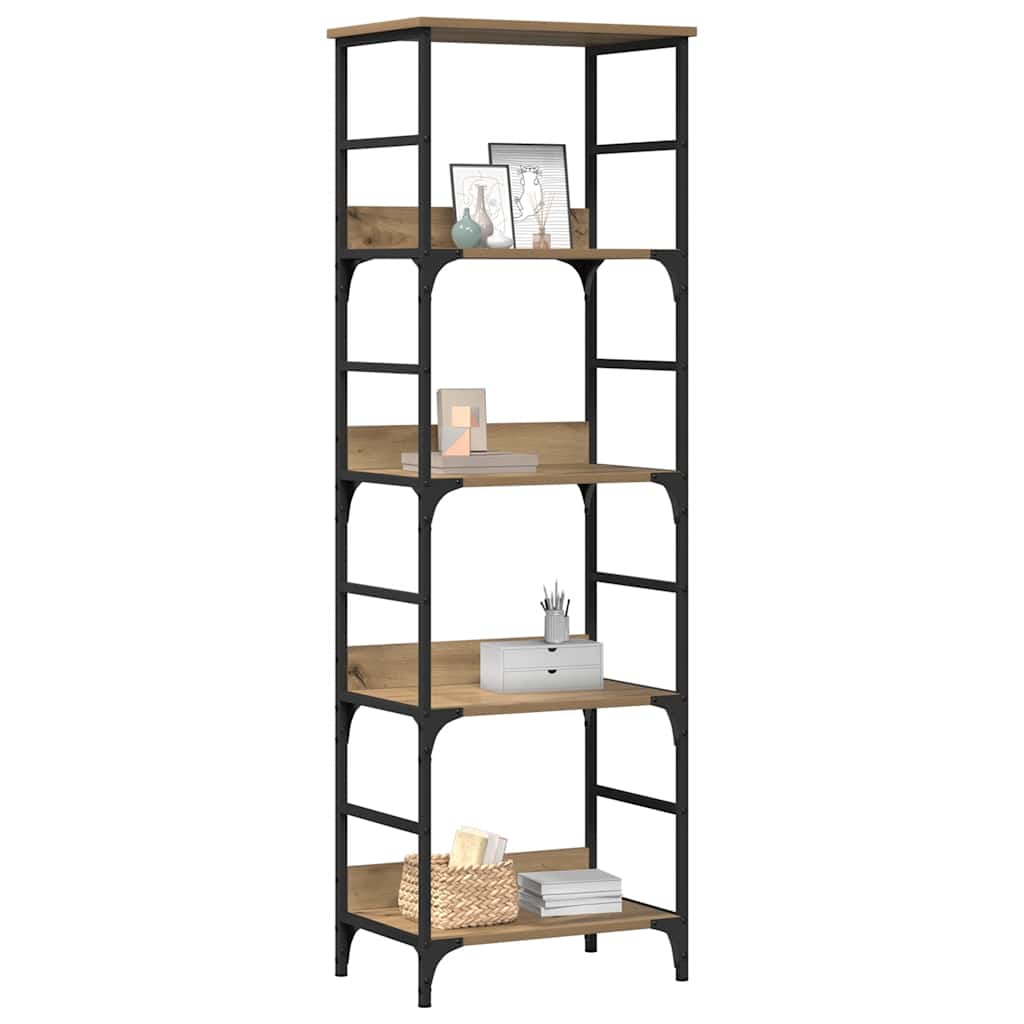 Bibliothèque chêne artisanal 50x33x153 cm bois d'ingénierie - XIOS
