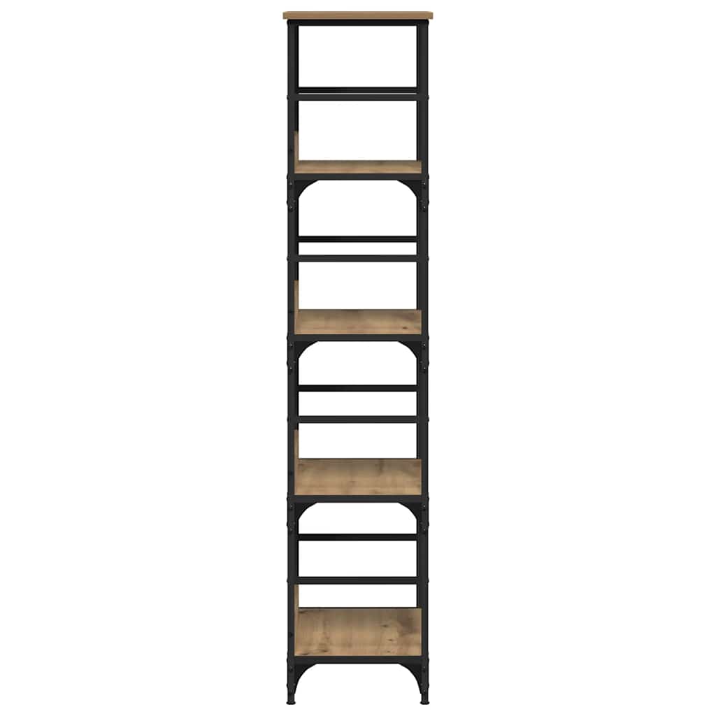 Bibliothèque chêne artisanal 50x33x153 cm bois d'ingénierie - XIOS