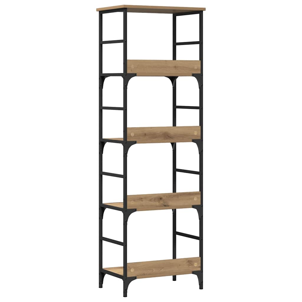 Bibliothèque chêne artisanal 50x33x153 cm bois d'ingénierie - XIOS