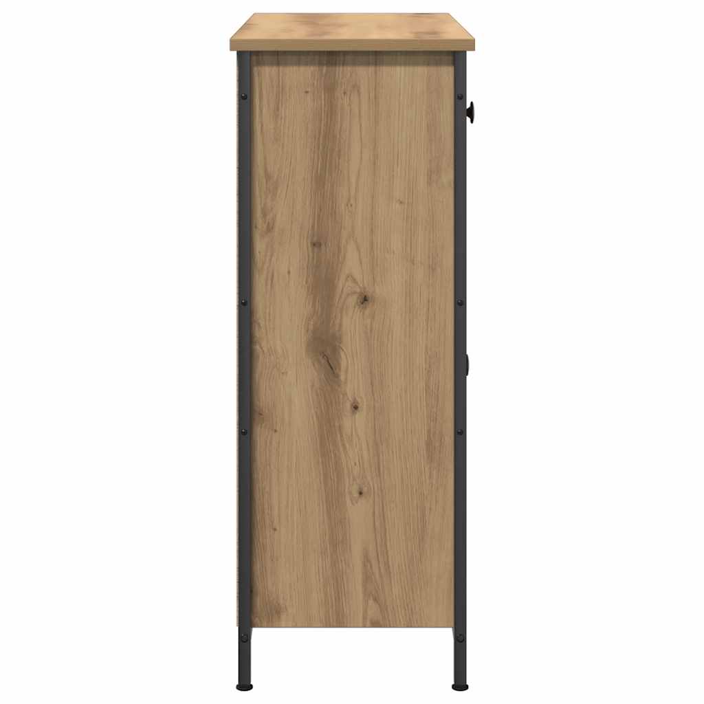 Buffet chêne artisanal 70x30x80 cm bois d'ingénierie - XIOS