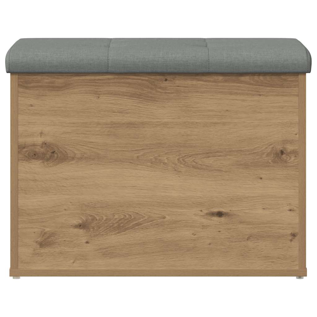 Banc de rangement chêne artisanal 62x42x45 cm bois d'ingénierie - XIOS