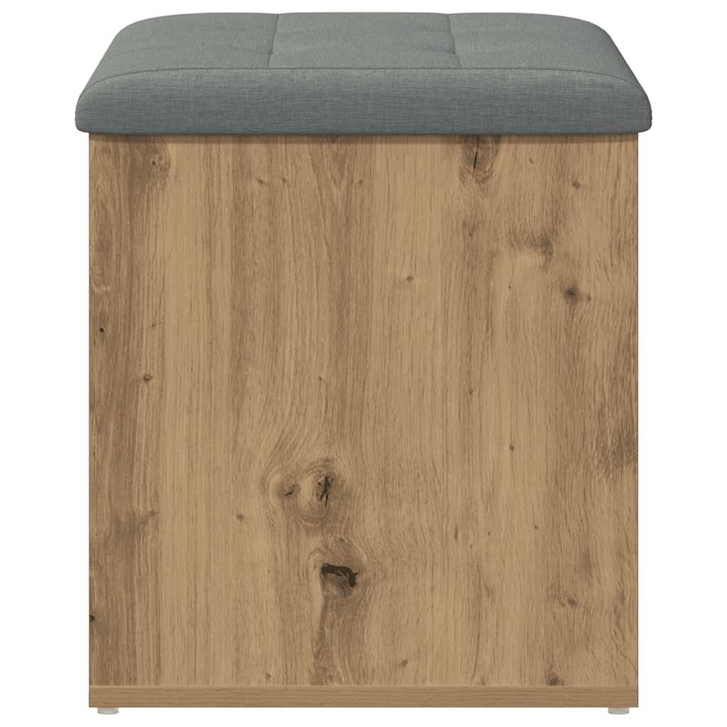 Banc de rangement chêne artisanal 62x42x45 cm bois d'ingénierie - XIOS