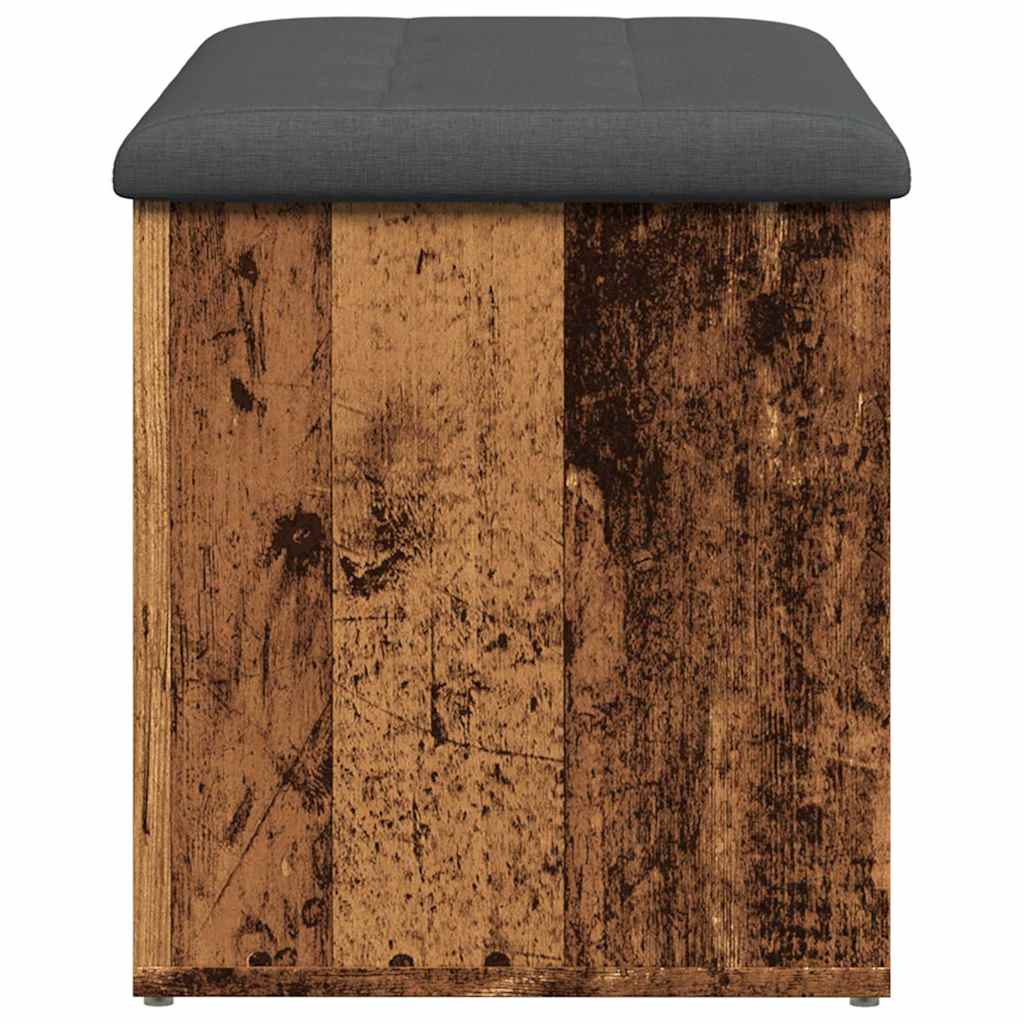 Banc de rangement vieux bois 82x42x45 cm bois d'ingénierie - XIOS