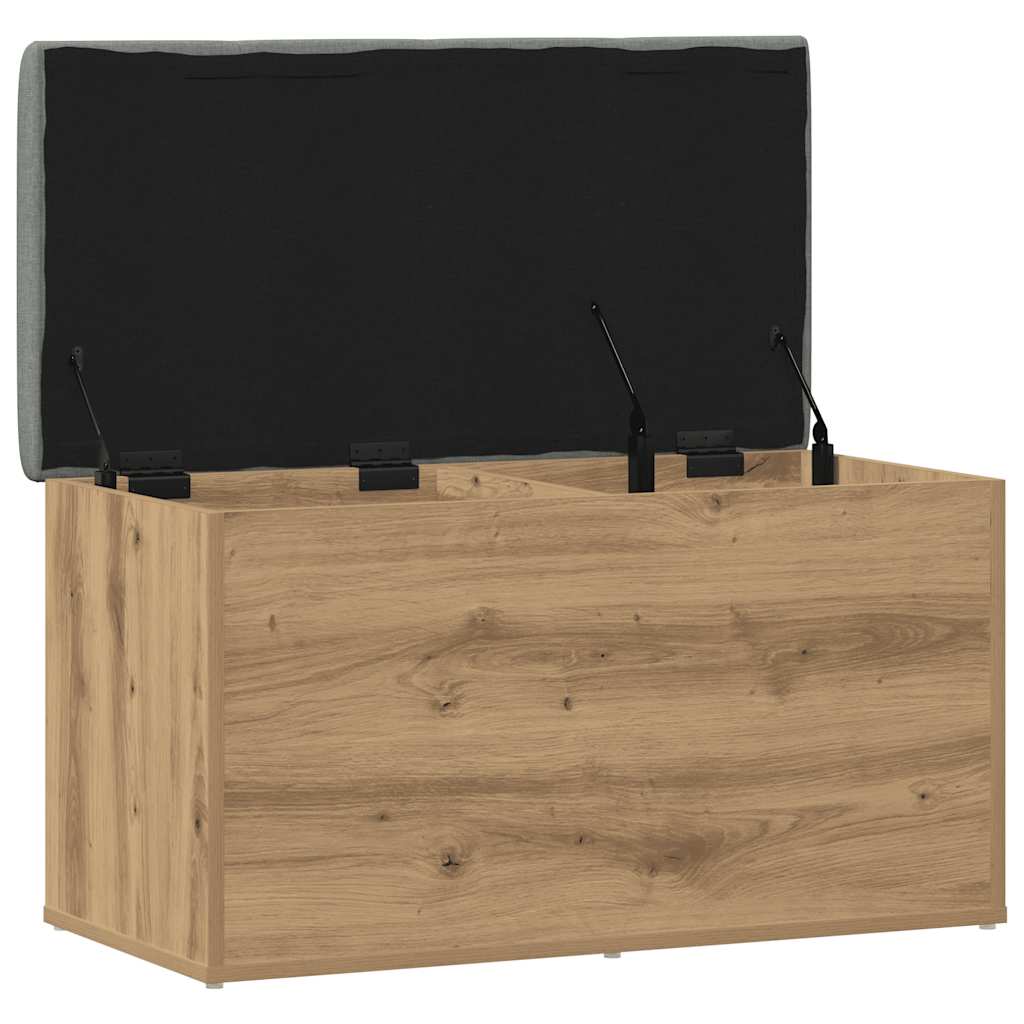 Banc de rangement chêne artisanal 82x42x45 cm bois d'ingénierie - XIOS