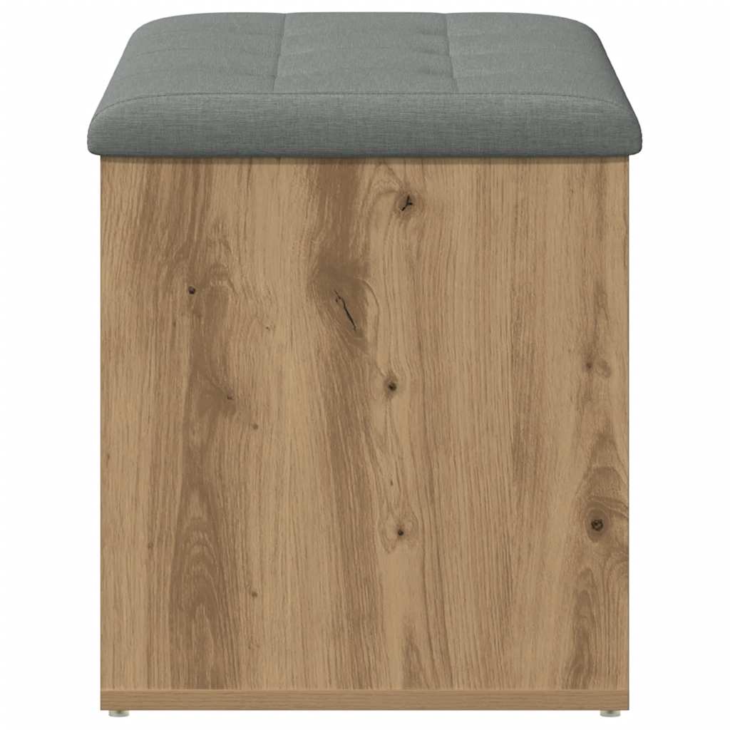Banc de rangement chêne artisanal 82x42x45 cm bois d'ingénierie - XIOS