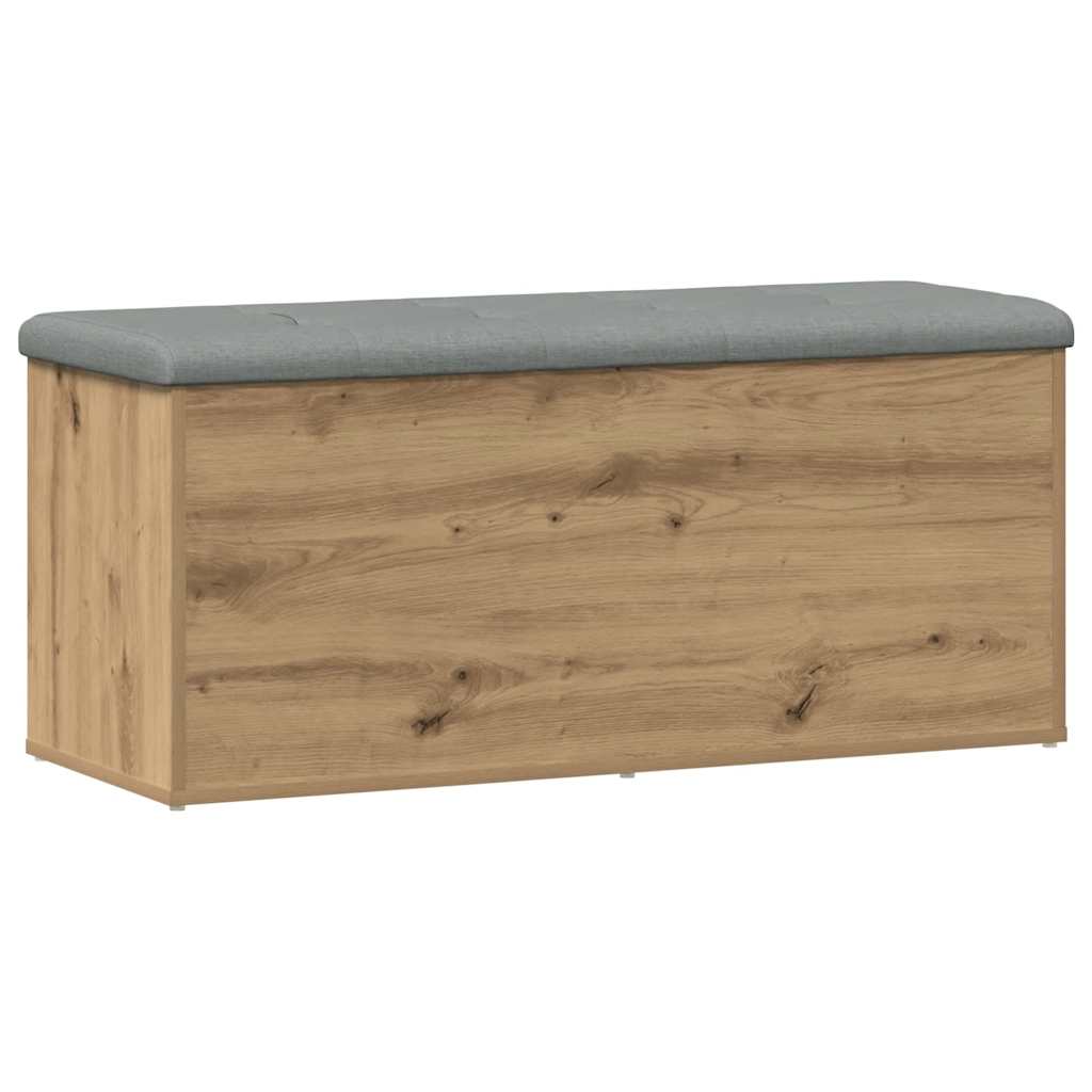 Banc de rangement chêne artisanal 102x42x45cm bois d'ingénierie - XIOS