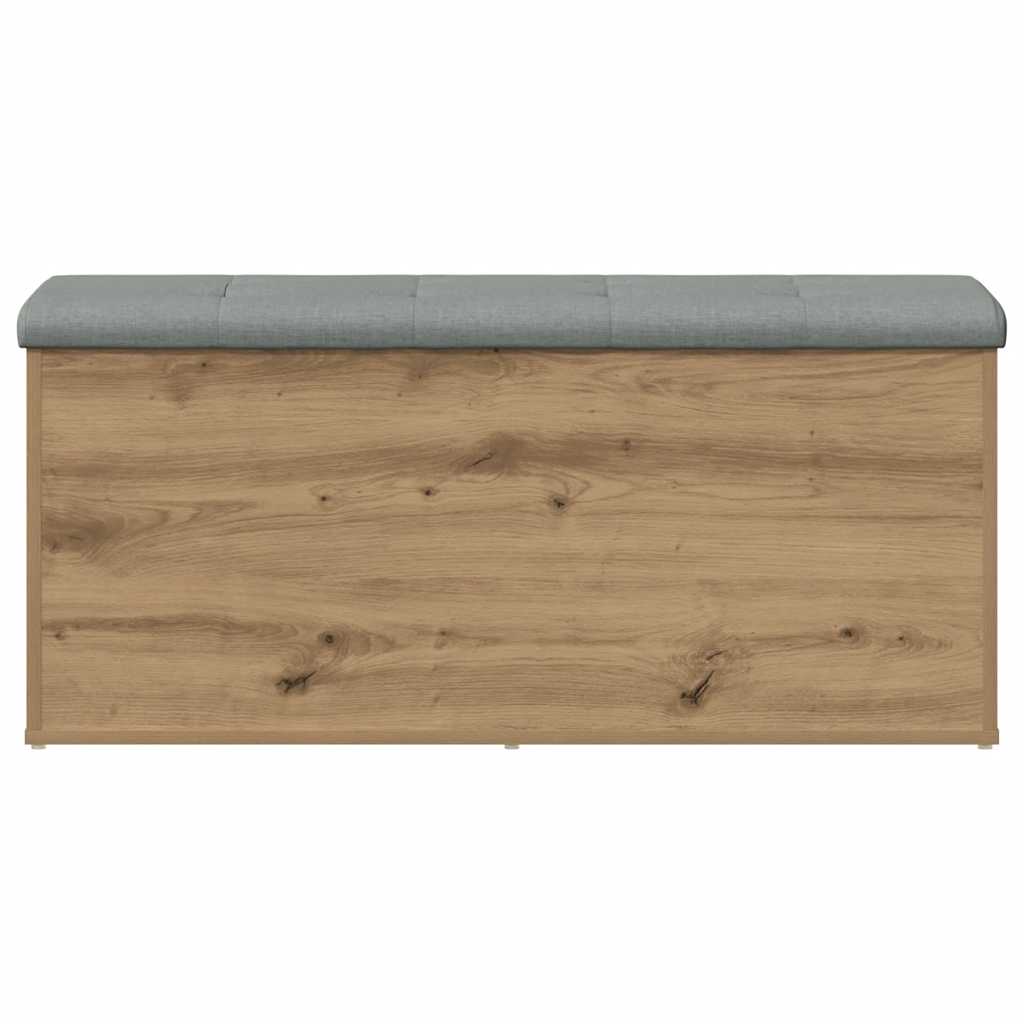 Banc de rangement chêne artisanal 102x42x45cm bois d'ingénierie - XIOS