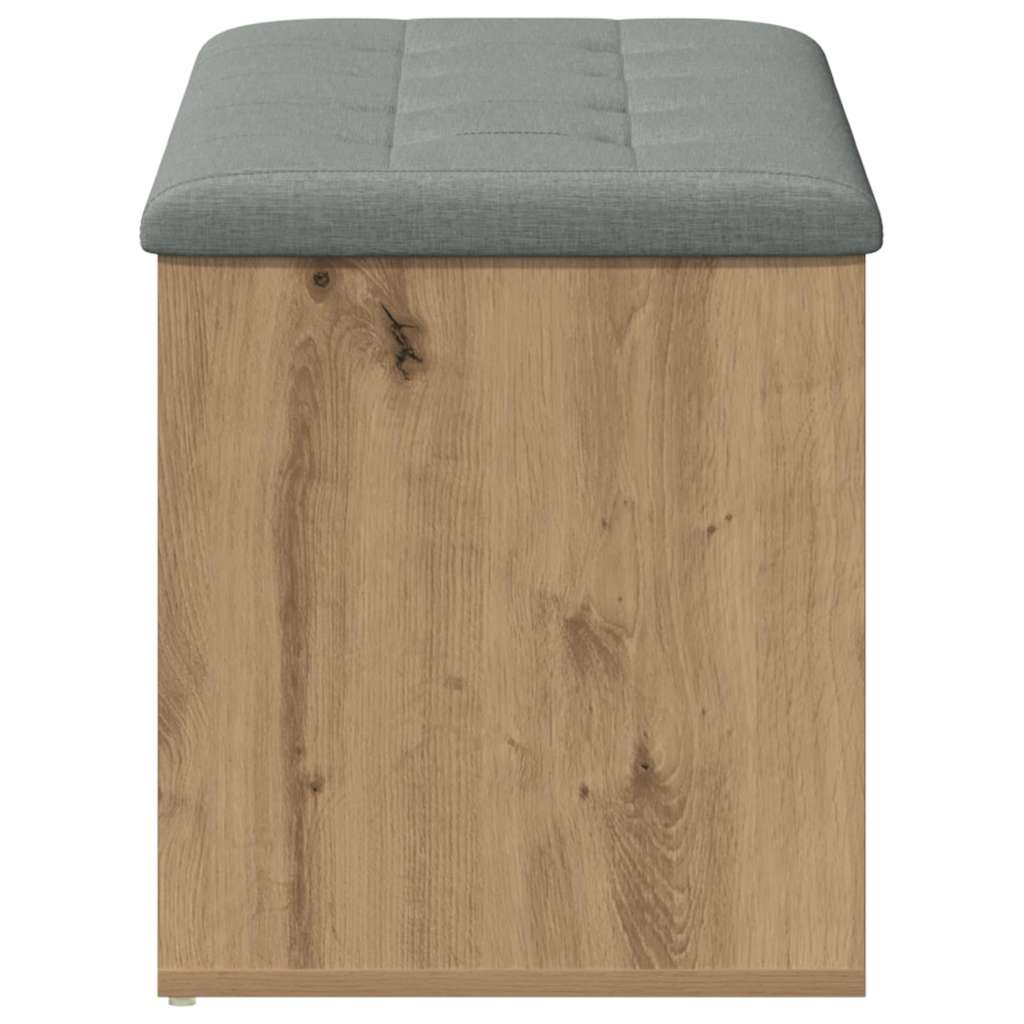 Banc de rangement chêne artisanal 102x42x45cm bois d'ingénierie - XIOS