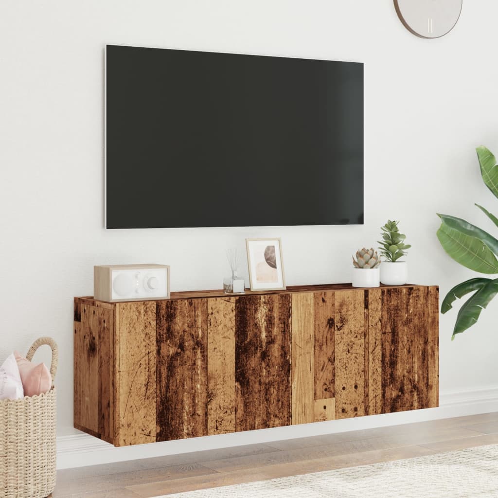 Meubles TV muraux 2 pcs vieux bois 60x30x41 cm Meubles TV vidaXL