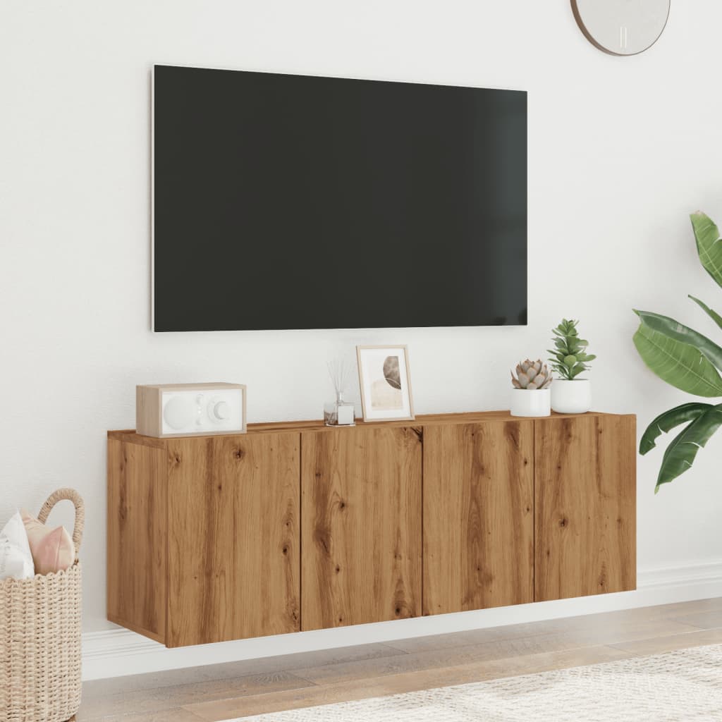 Meubles TV muraux 2 pcs chêne artisanal 60x30x41 cm Meubles TV vidaXL