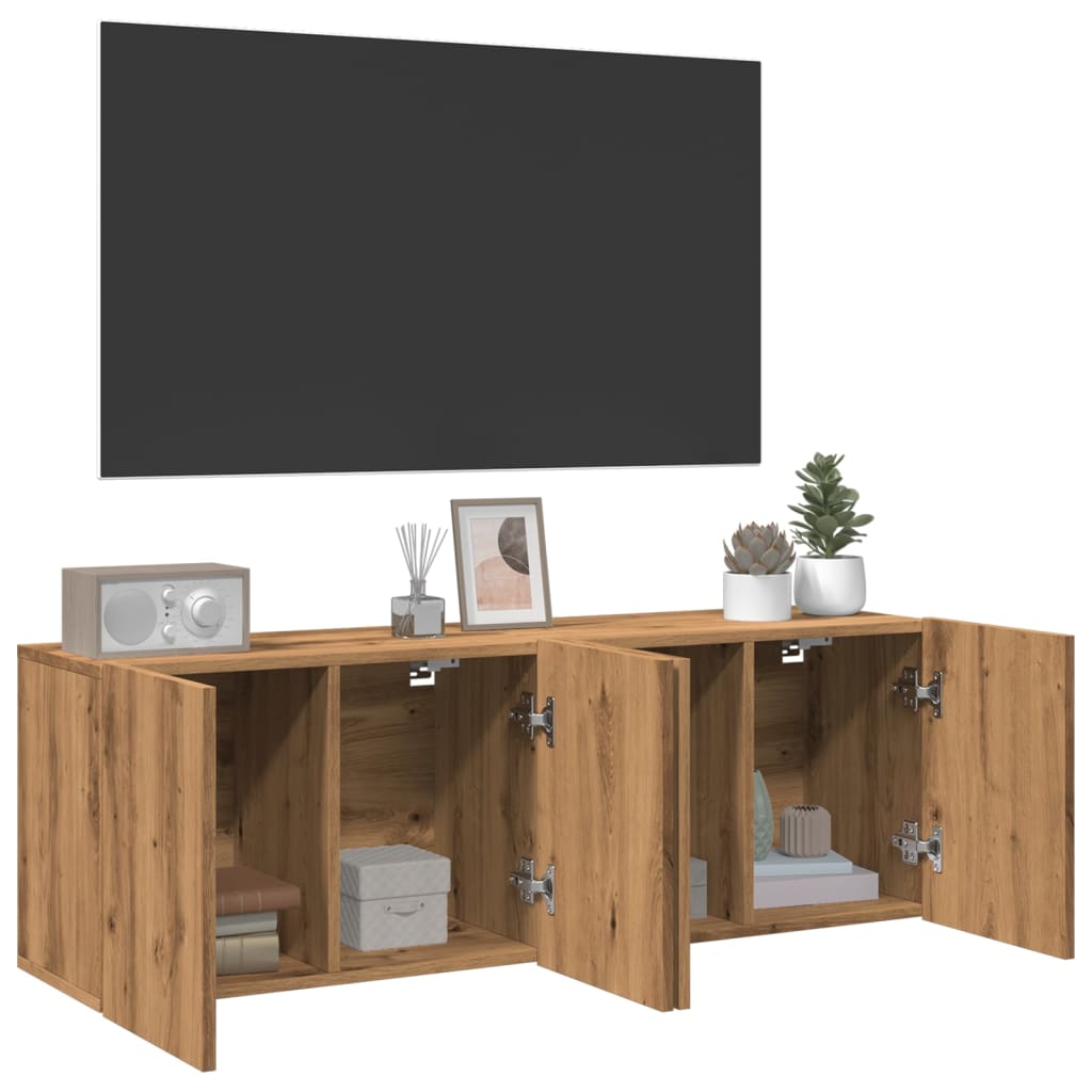 Meubles TV muraux 2 pcs chêne artisanal 60x30x41 cm Meubles TV vidaXL
