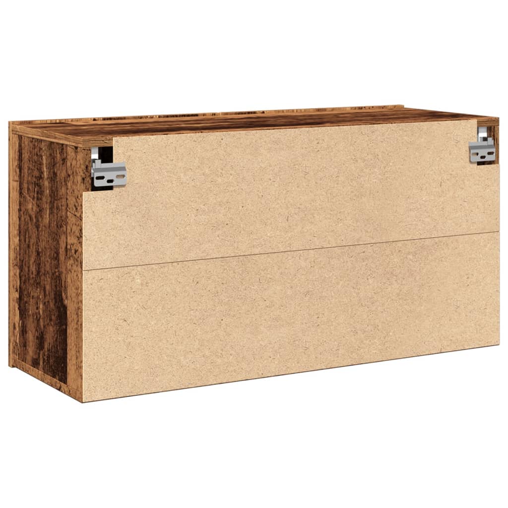 Meuble TV mural vieux bois 80x30x41 cm Meubles TV vidaXL