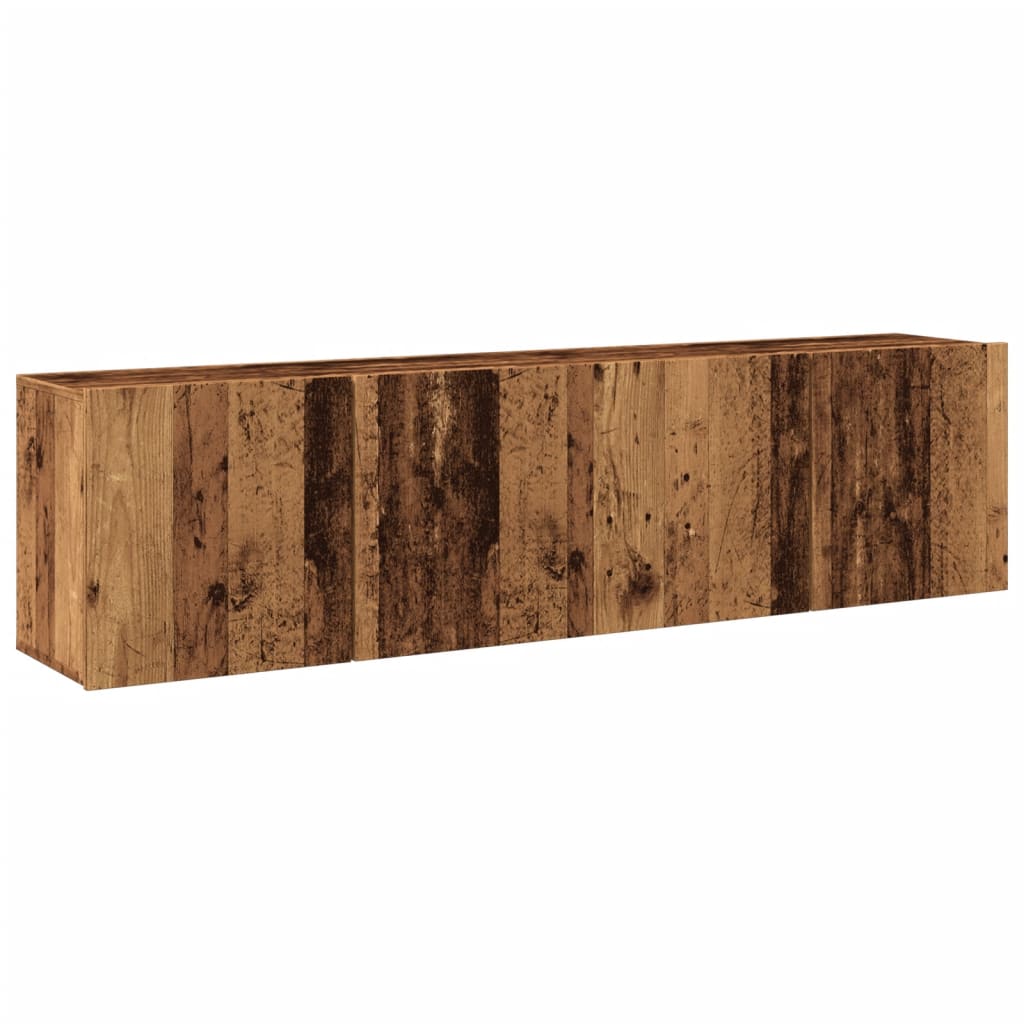 Meubles TV muraux 2 pcs vieux bois 80x30x41 cm - XIOS