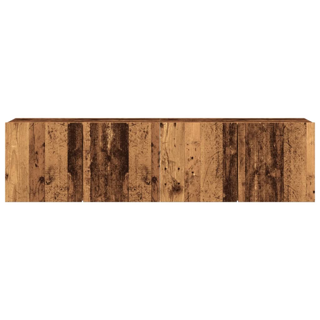 Meubles TV muraux 2 pcs vieux bois 80x30x41 cm - XIOS