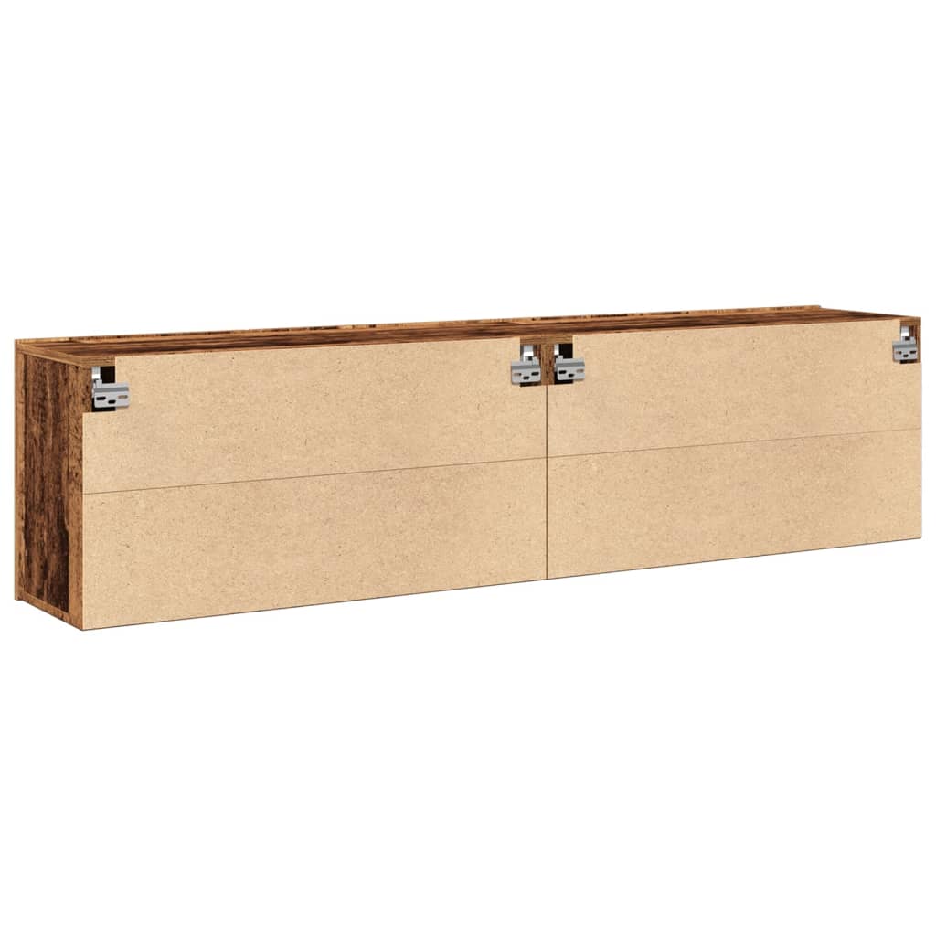 Meubles TV muraux 2 pcs vieux bois 80x30x41 cm - XIOS