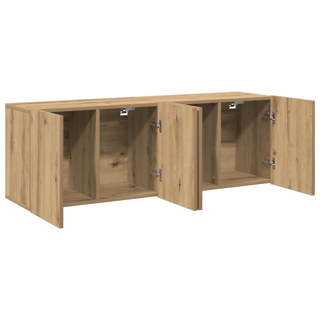 Meubles TV muraux 2 pcs chêne artisanal 80x30x41 cm - XIOS