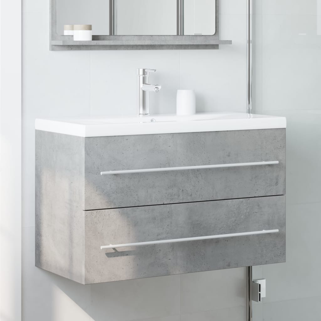 Armoire de lavabo chêne artisanal 80x38,5x48 cm bois ingénierie Ensembles de mobilier pour salles de bains vidaXL