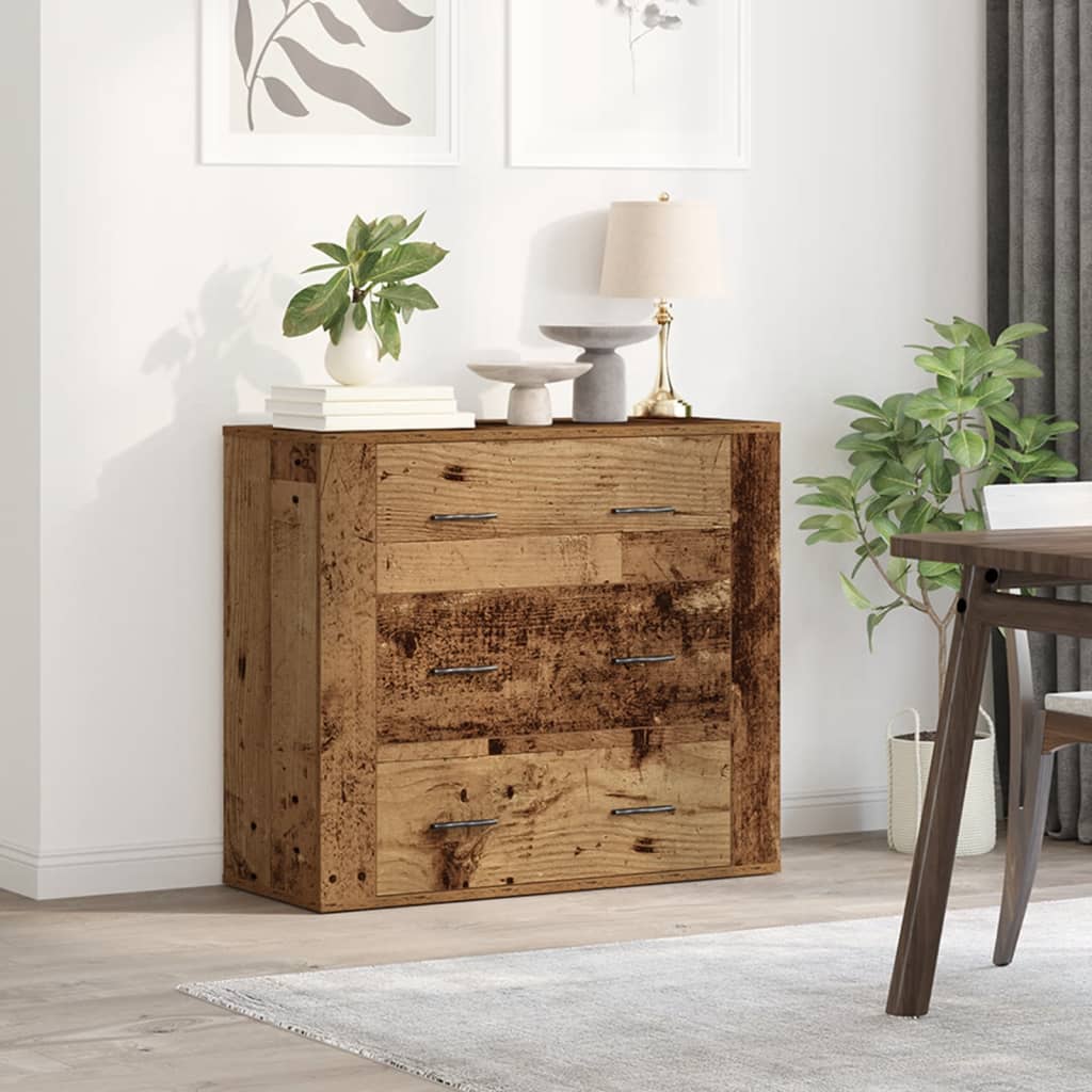 Buffet vieux bois 80x33x70 cm bois d'ingénierie - XIOS