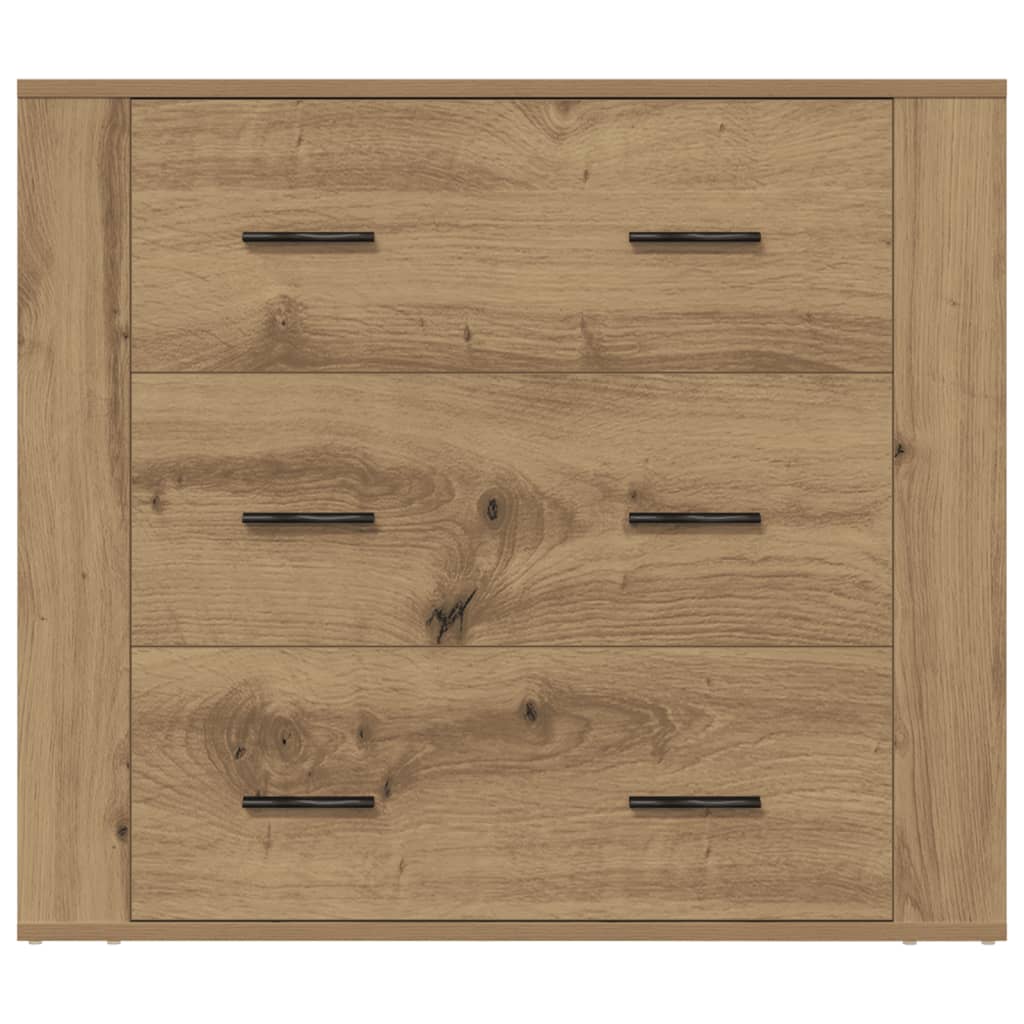 Buffet chêne artisanal 80x33x70 cm bois d'ingénierie - XIOS