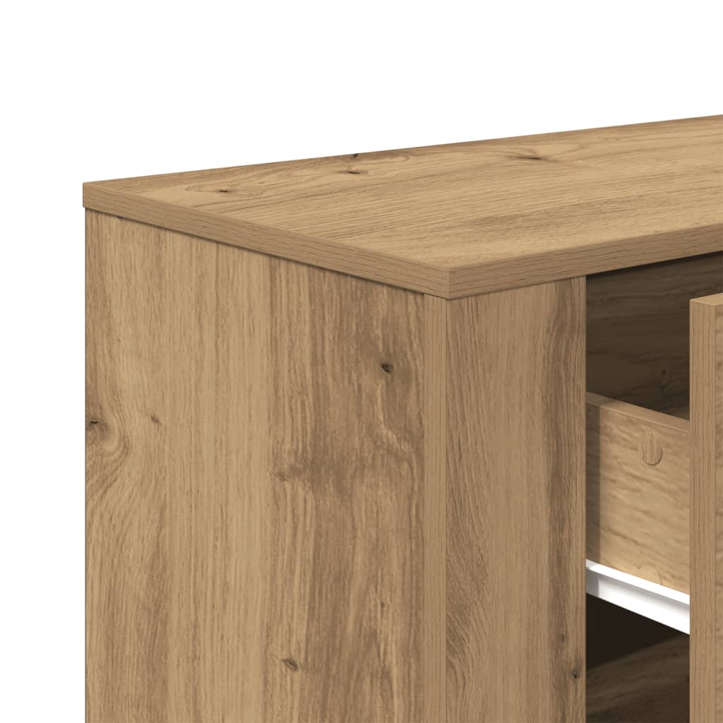 Buffet chêne artisanal 80x33x70 cm bois d'ingénierie - XIOS