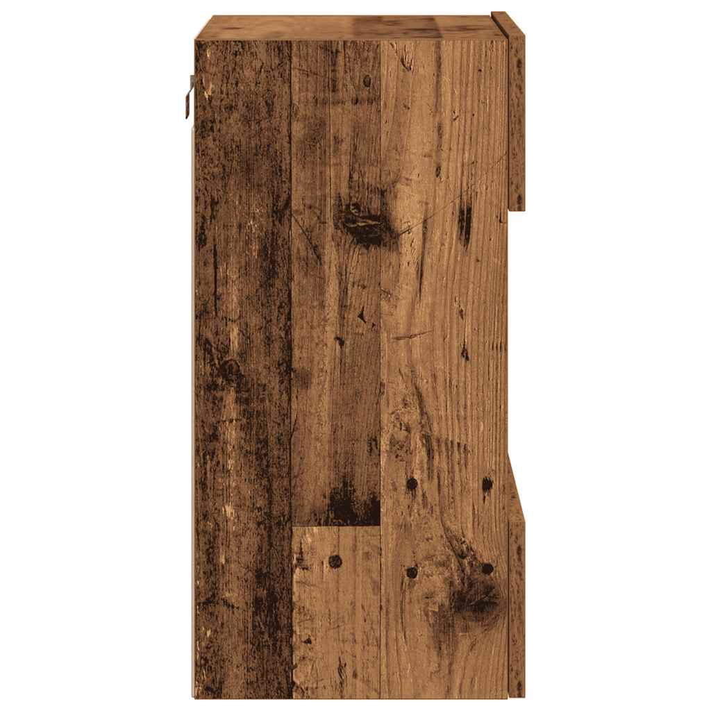 Meubles muraux avec lumières LED pour TV 2 pcs vieux bois 40x30x60,5cm - XIOS