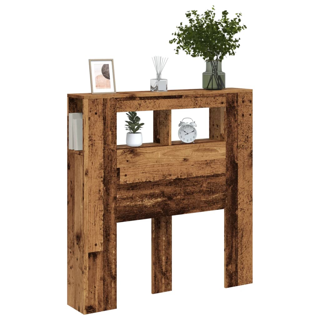 Tête de lit à LED vieux bois 100x18,5x103,5cm bois d'ingénierie - XIOS