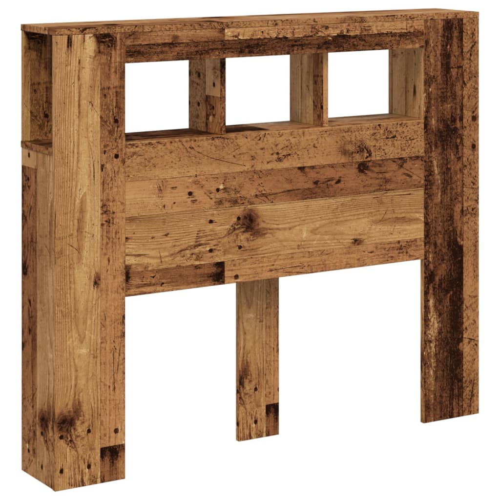 Tête de lit à LED vieux bois 120x18,5x103,5cm bois d'ingénierie - XIOS