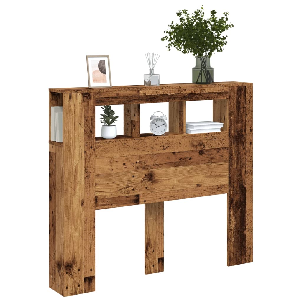 Tête de lit à LED vieux bois 120x18,5x103,5cm bois d'ingénierie - XIOS