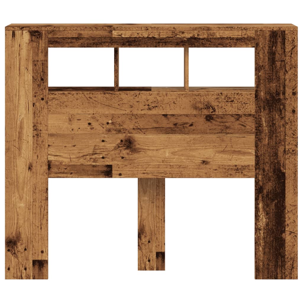 Tête de lit à LED vieux bois 120x18,5x103,5cm bois d'ingénierie - XIOS