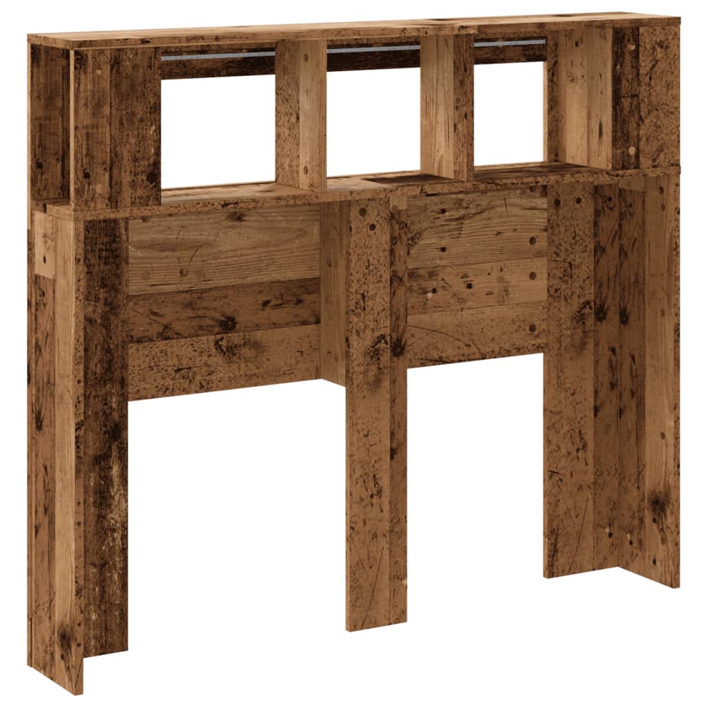 Tête de lit à LED vieux bois 120x18,5x103,5cm bois d'ingénierie - XIOS