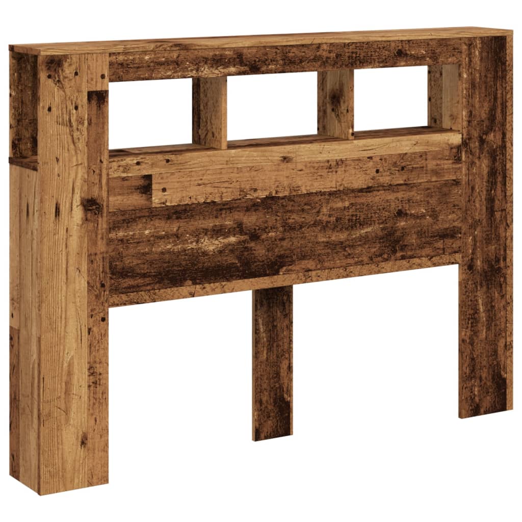 Tête de lit à LED vieux bois 140x18,5x103,5cm bois d'ingénierie - XIOS