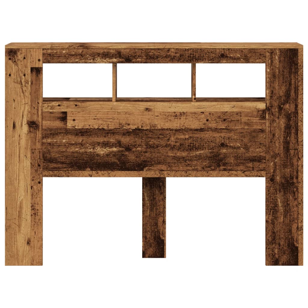 Tête de lit à LED vieux bois 140x18,5x103,5cm bois d'ingénierie - XIOS