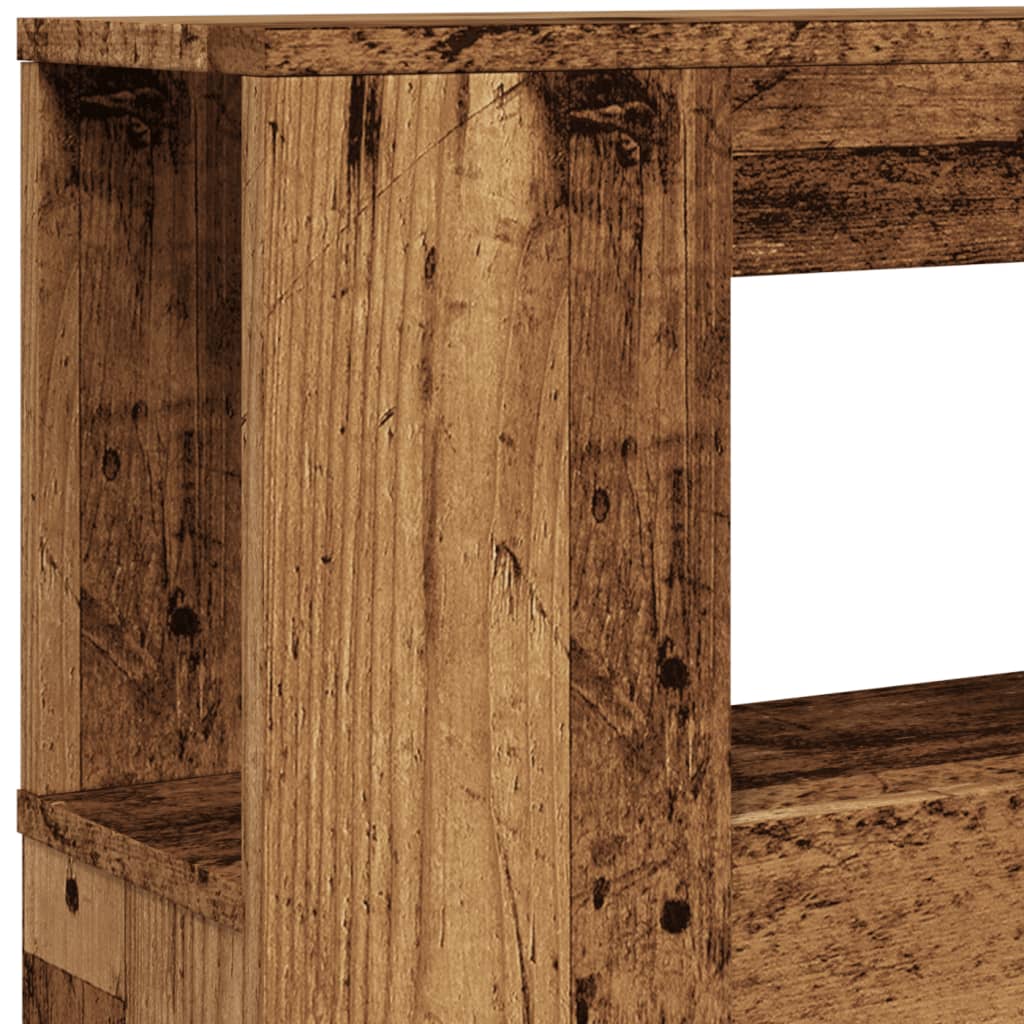 Tête de lit à LED vieux bois 140x18,5x103,5cm bois d'ingénierie - XIOS