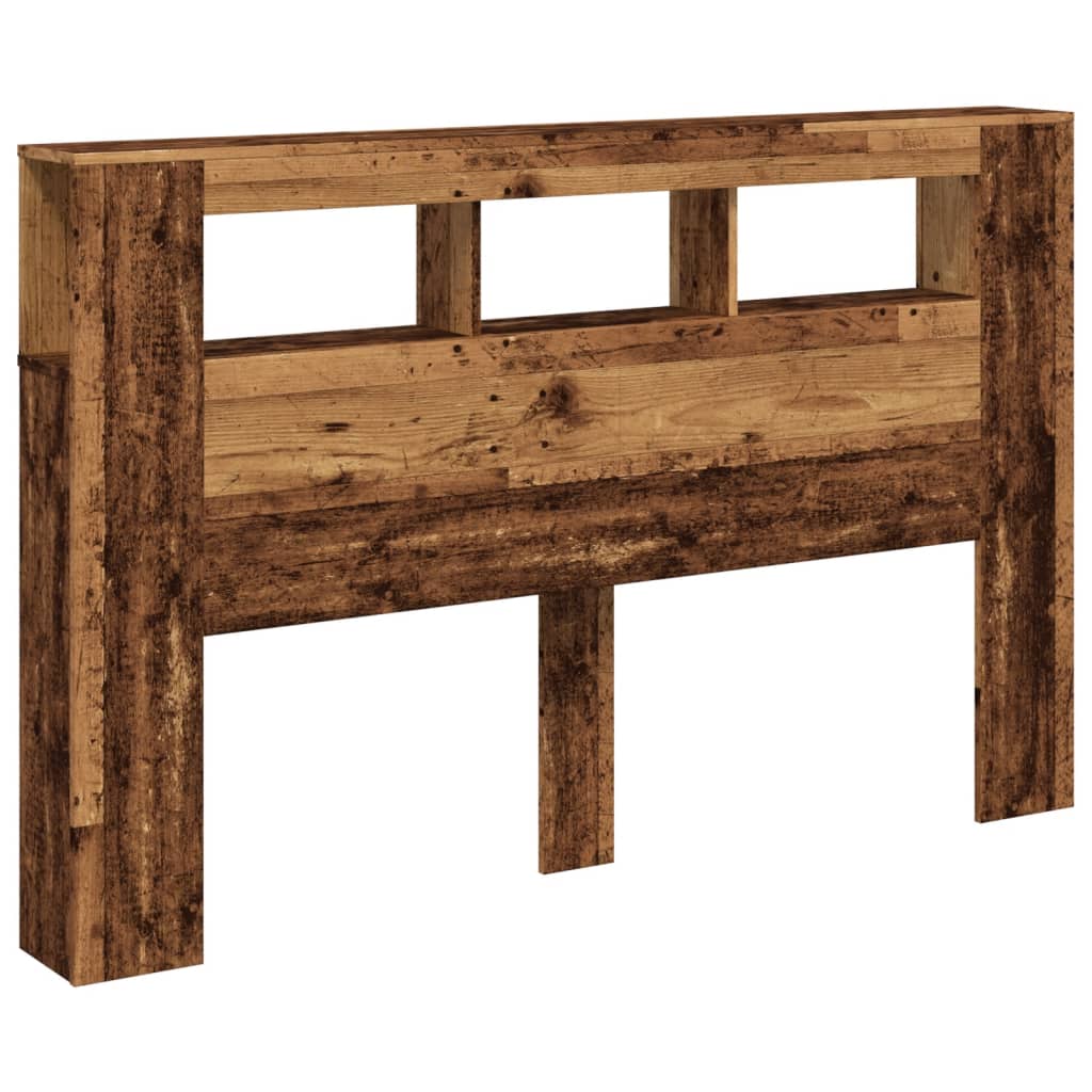 Tête de lit à LED vieux bois 160x18,5x103,5cm bois d'ingénierie - XIOS