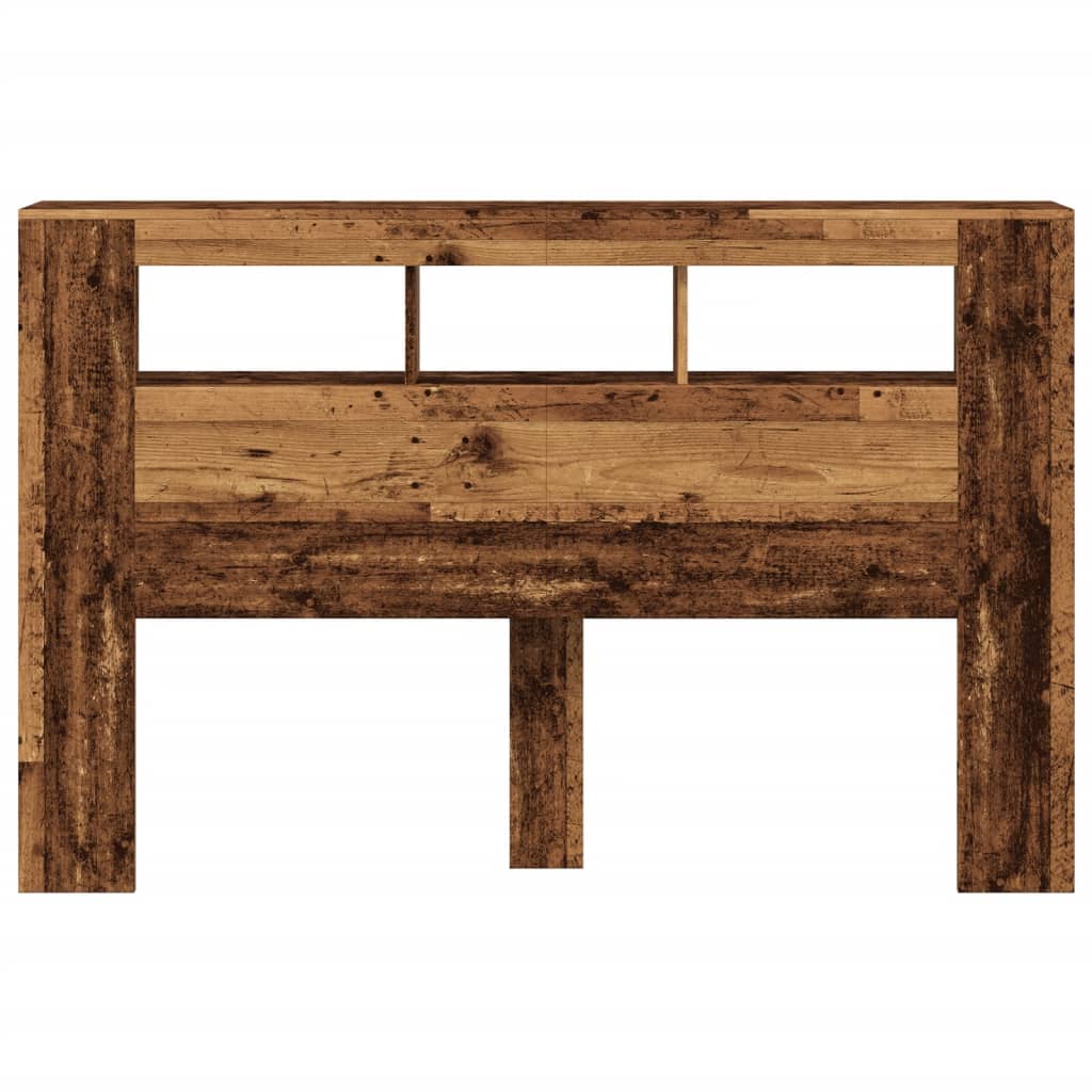 Tête de lit à LED vieux bois 160x18,5x103,5cm bois d'ingénierie - XIOS
