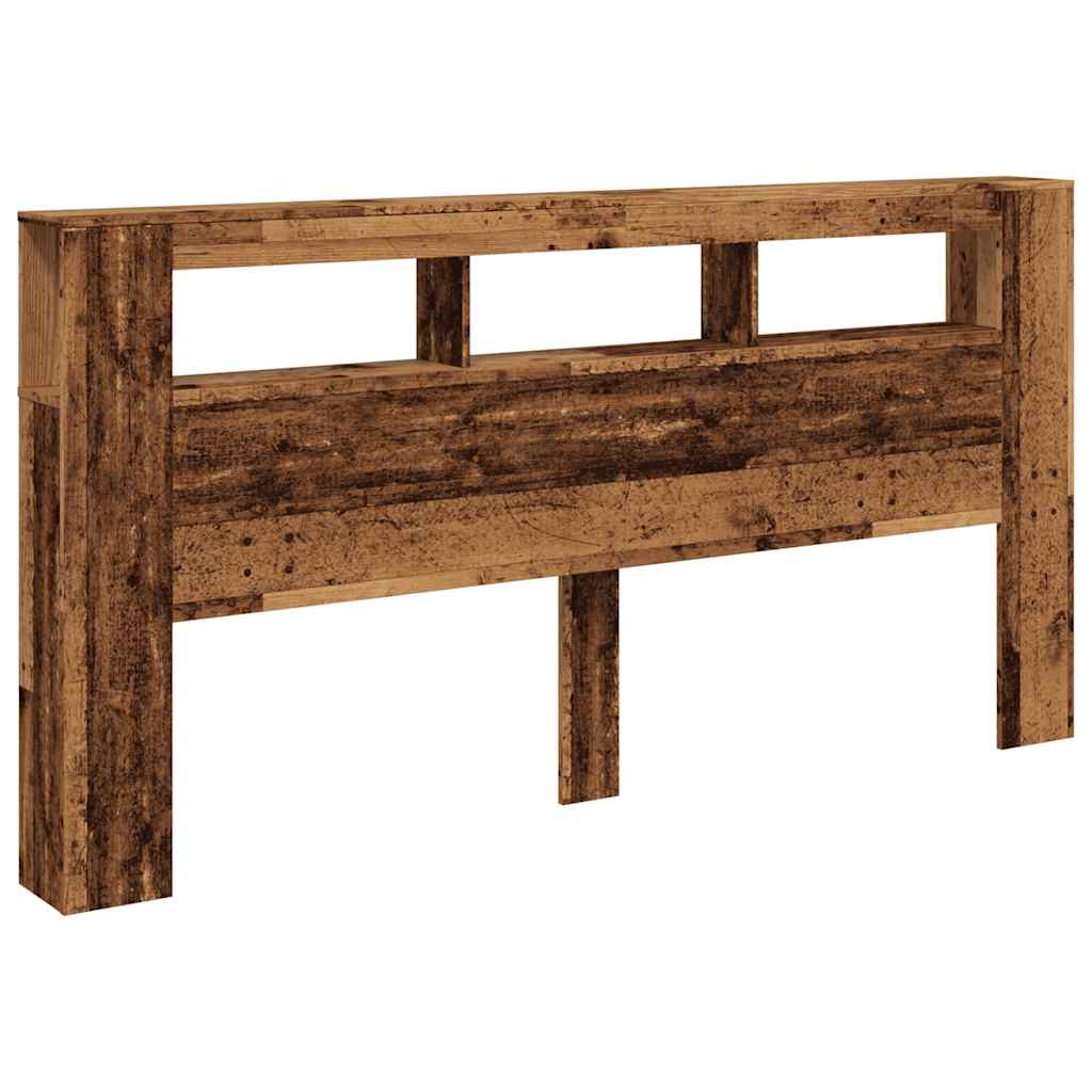Tête de lit à LED vieux bois 200x18,5x103,5cm bois d'ingénierie - XIOS